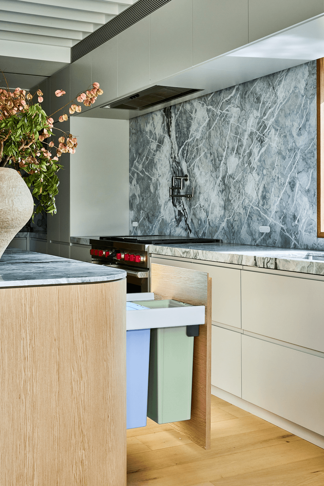 Coloured Pull-out Kitchen Bins