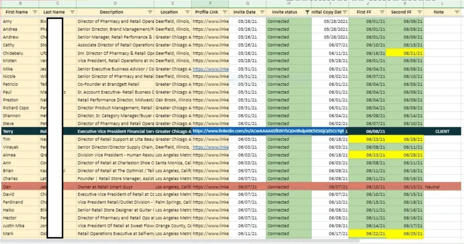 LinkedIn Outreach Campaign Tracker